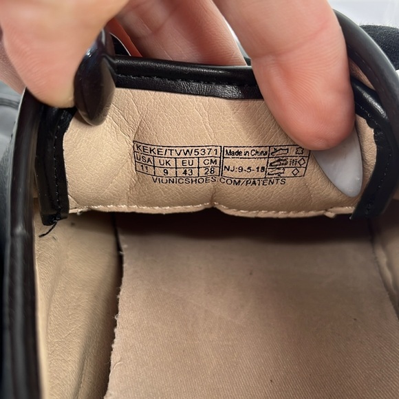 VIONIC Keke Supportive Lace Up Black Leather Sneaker Casual Size 11 Low Top - Picture 6 of 10